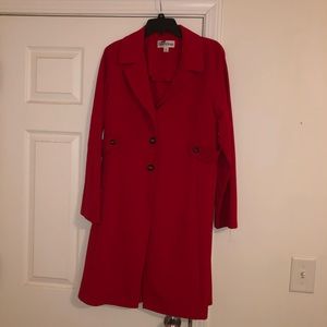 Red trench coat